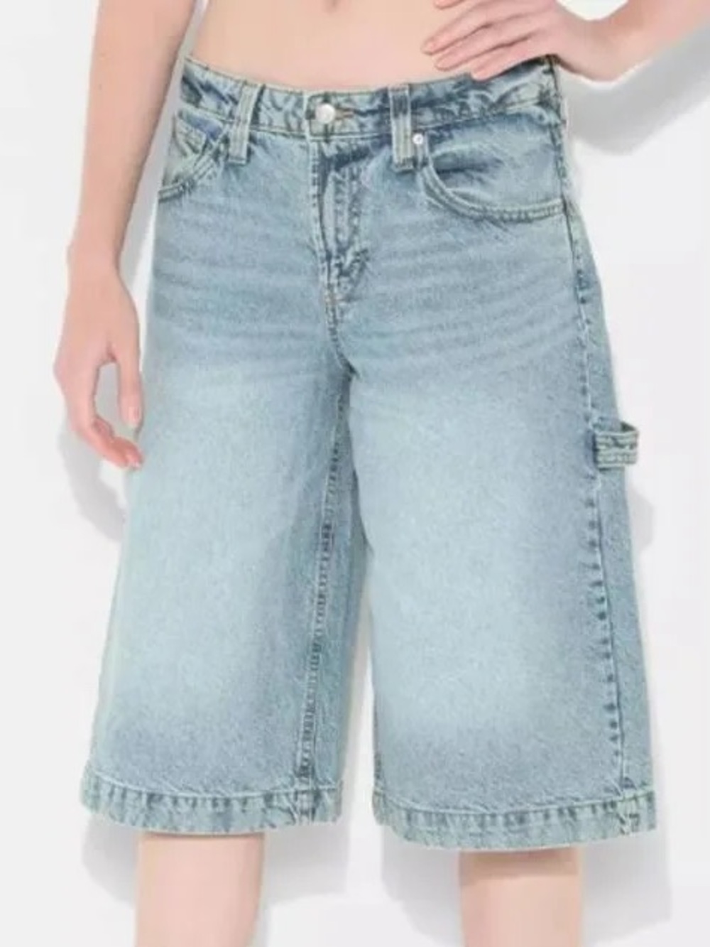 Wild Fable Light Blue Denim Jean Shorts Jorts Skater